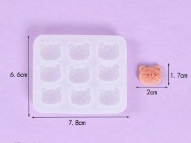 Molde silicona waxmelt 9 ositos wafles